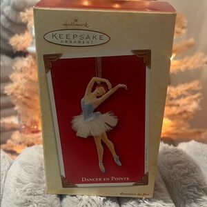2004 Hallmark Keepsake Ballerina Ornament with White and Blue